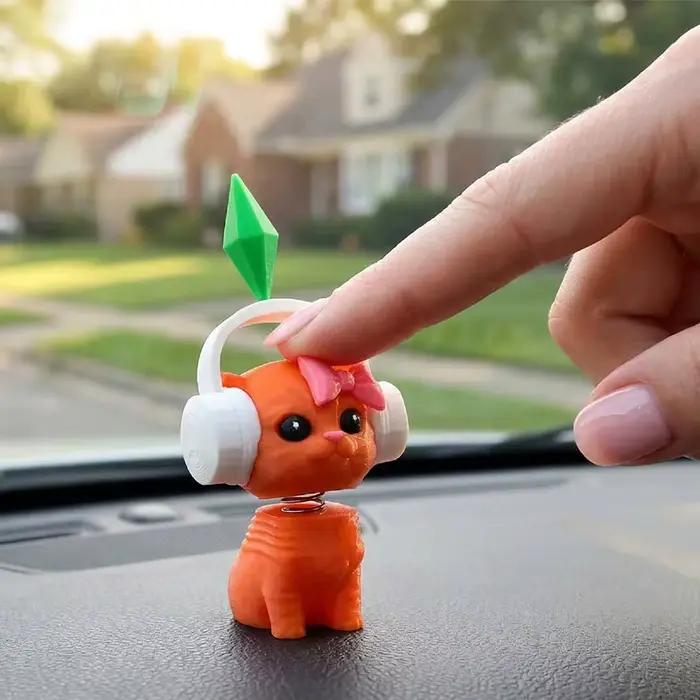 Figurine de chat dansant mignonne inspirée de The Sims