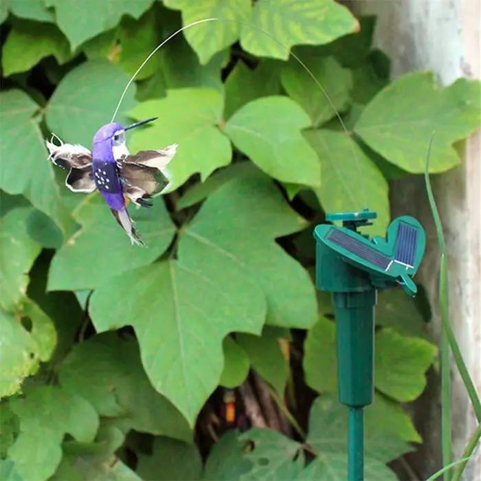 Jouet solaire ou à piles amusant en forme d'oiseau colibri volant