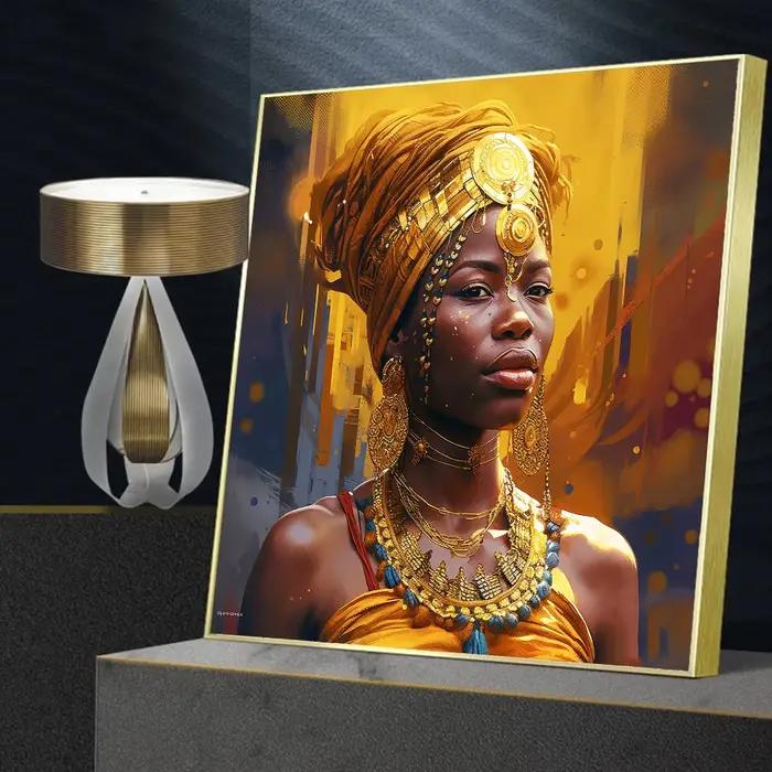 Affiches de portrait de femme noire de culture traditionnelle africaine