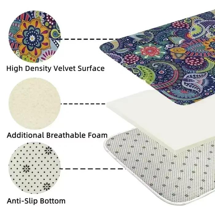 Tapis bohème de couleur élégante