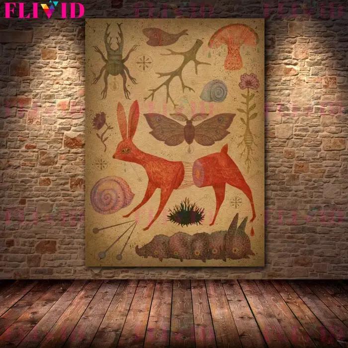 Affiche murale de plantes de champignons