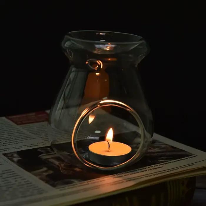 Bougie en verre de décoration nordique pour la maison
