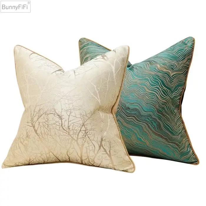 Housse de coussin de luxe en Jacquard