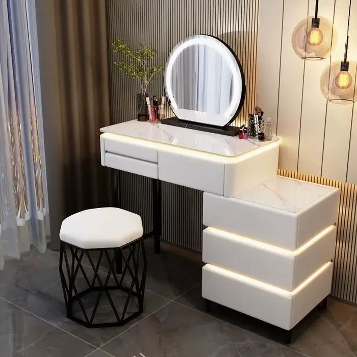 Commode en bois massif chambre principale coiffeuse haut de gamme Simple moderne petit appartement chambre coiffeuse