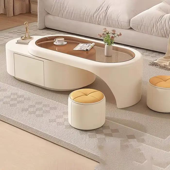 Table basse de luxe de beauté avec rangement