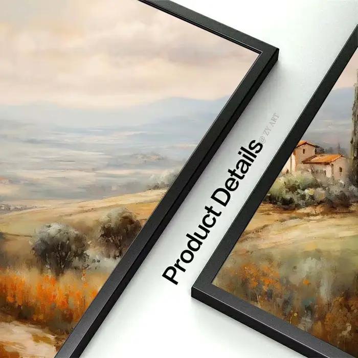 Toile de paysage neutre de campagne Vintage