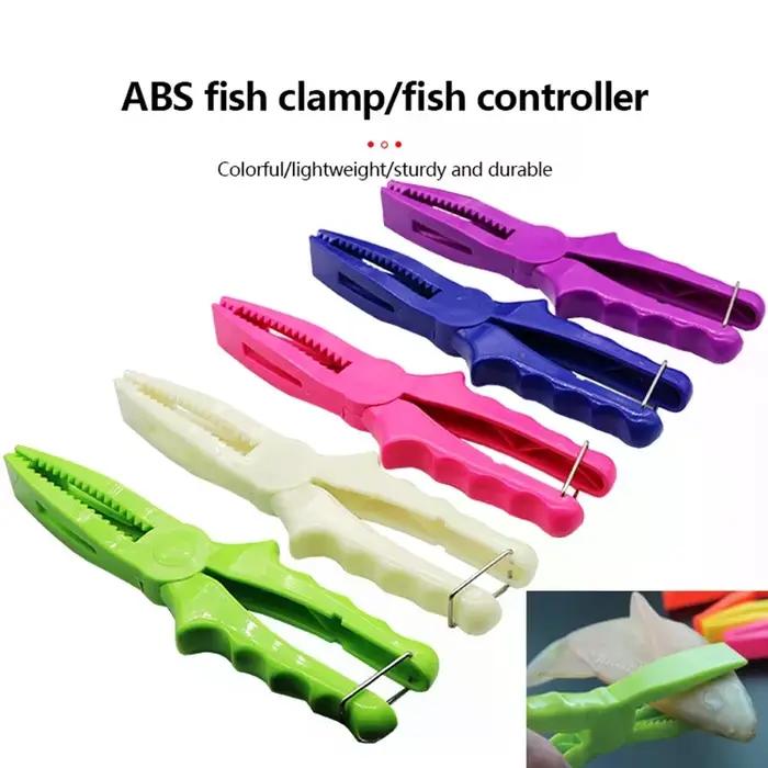 Pince de pêche ABS, 1 pièce, pince à poisson, outil de libération, extracteur de crochet, support du corps du poisson, ciseaux, pince de pêche