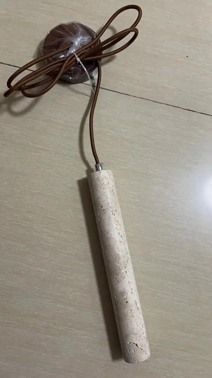 Lampe travertin jaune, lustre de chambre à coucher