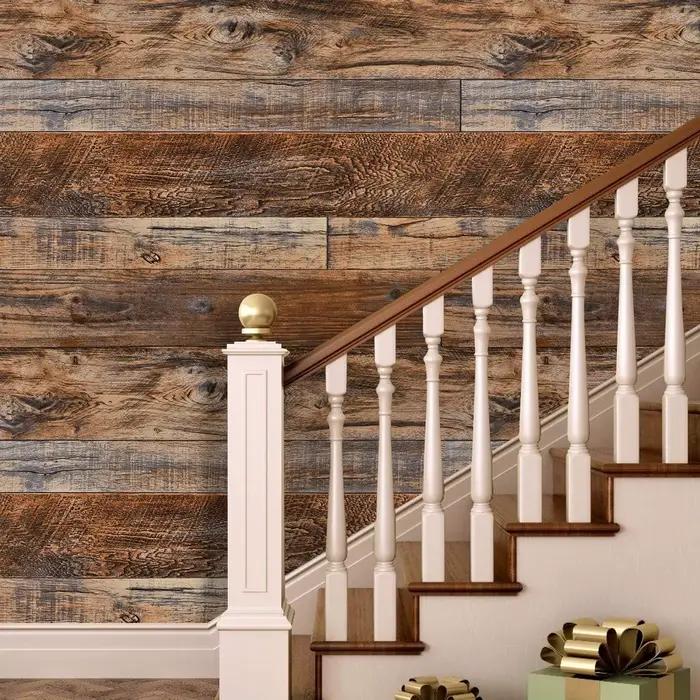 Papier peint en bois marron