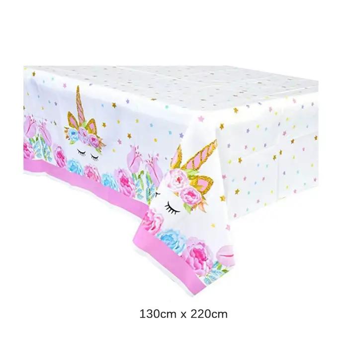 Vaisselle jetable licorne pour fête d'anniversaire, assiettes en papier licorne rose, gobelets, serviettes, décoration de fête d'anniversaire pour fête prénatale pour filles