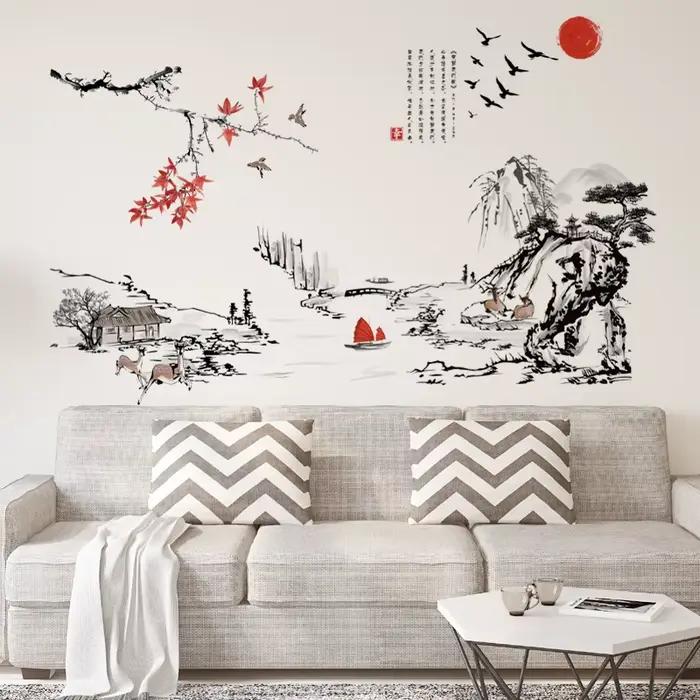 Autocollants muraux de style chinois