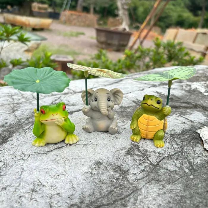 Statues de jardin mignonnes en forme de grenouille
