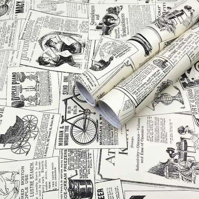 Papiers peints de vieux journaux de style britannique