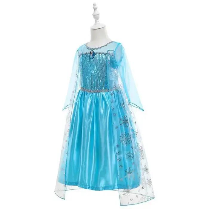 Robe Elsa pour filles, tenue de princesse reine des neiges, pour anniversaire, Halloween, carnaval, fête de pâques, Costume pour filles