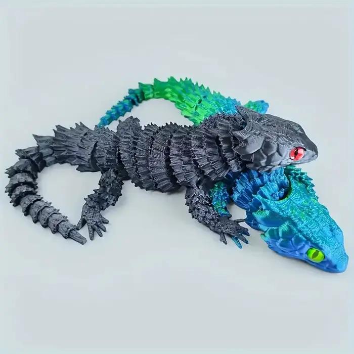 Ornement caméléon d'impression 3D (2025 nouveau) : modèle de lézard rampant de couleur dégradée – Décor créatif pour bureau, étagère et accent de la maison