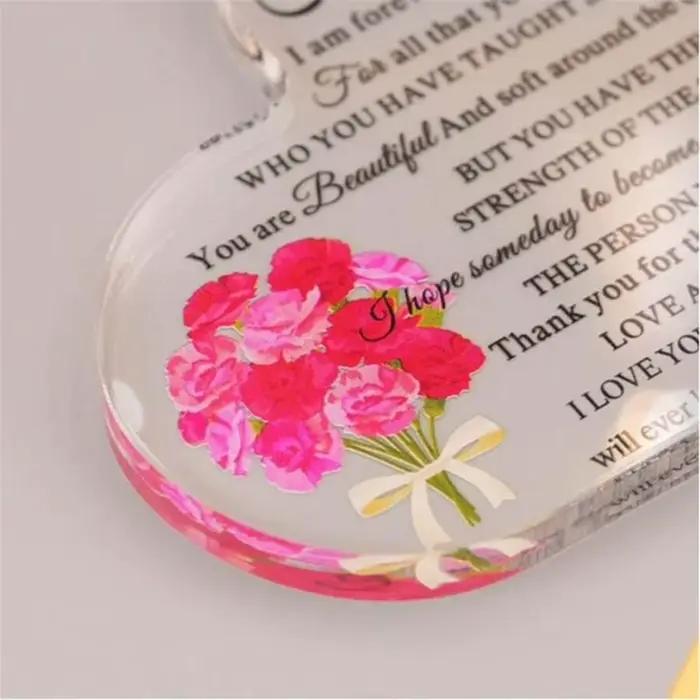 Artisanat décoratif en acrylique, cadeau de fête des mères, cadeau d'anniversaire idéal pour maman, fille, fils et Souvenir d'anniversaire, 1 pièce