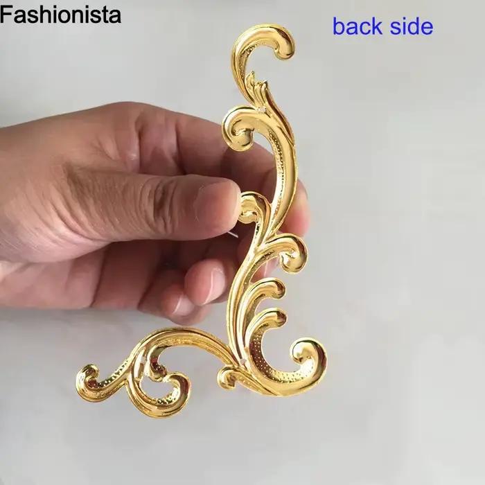 10 pièces - Grand panneau décoratif en métal filigrané 68*103mm