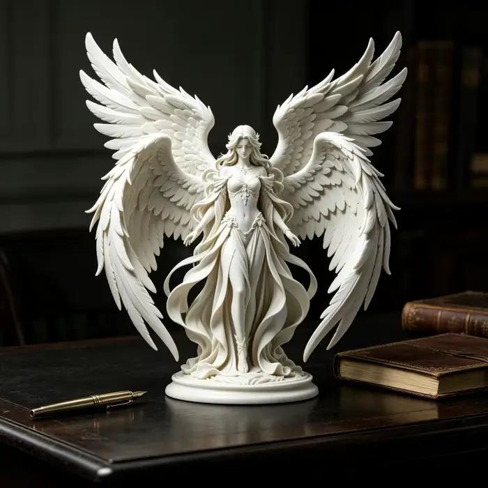 Statue d'ange gardien imprimée en 3D