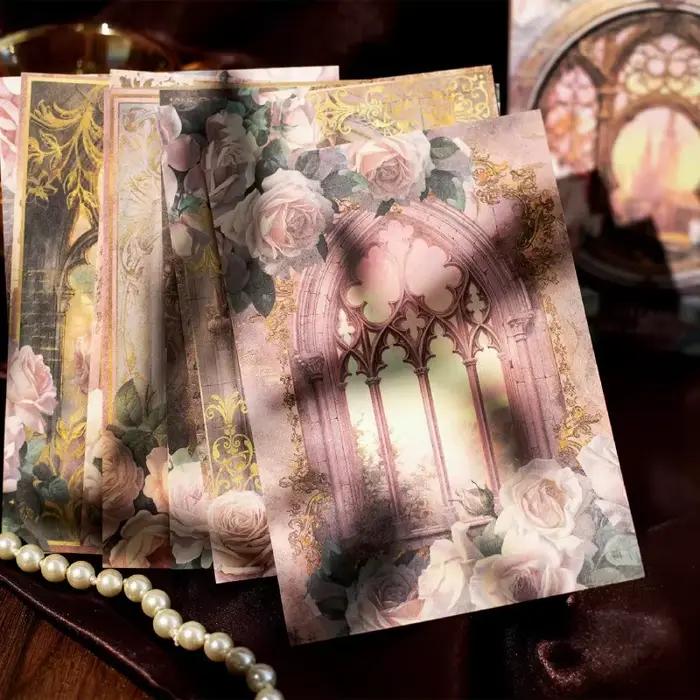 32 feuilles de papier de la série Baroque Fantasy, fournitures pour journal vintage, décoration de base DIY, 6 styles au choix, décoration mignonne