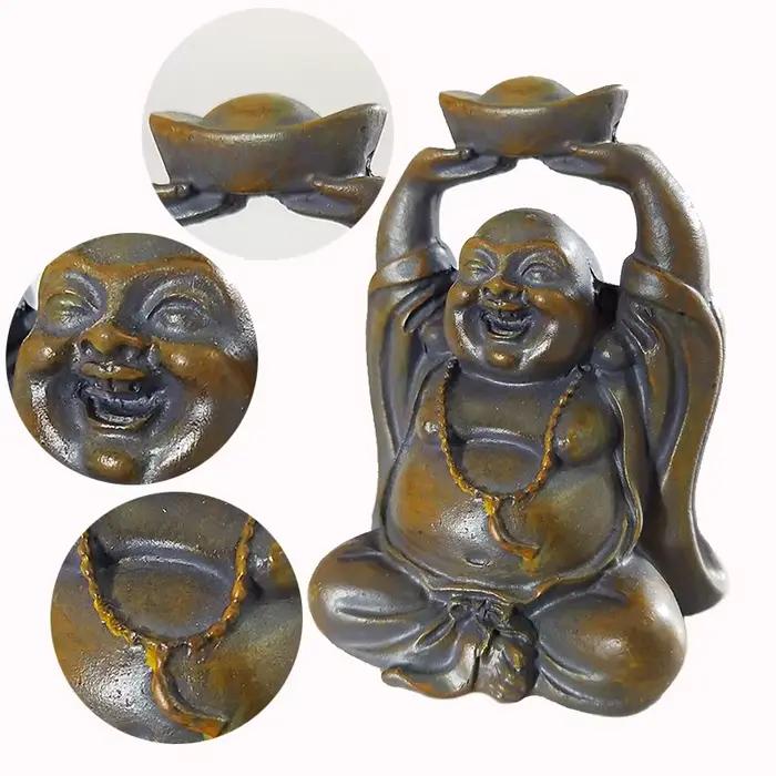 Statues de Bouddha rieur couleur pierre