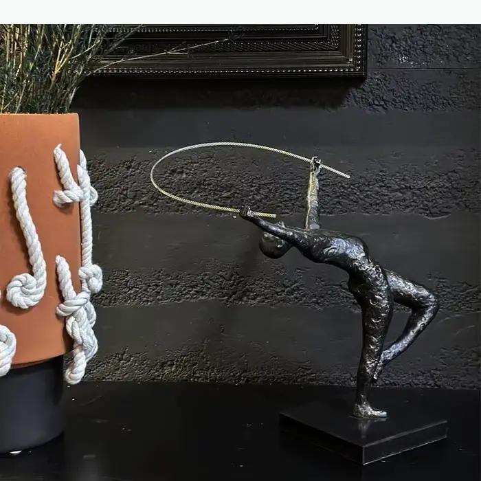 Figurines de gymnastique à ruban, sculptures d'art, ornements, modèles, accessoires de décoration pour la maison, artisanat, miniatures, cadeaux