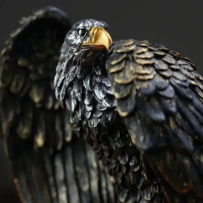 Statue d'aigle décorative en résine, figurine d'Auckland, décoration de bureau à domicile, symboles de la richesse, liberté, puissance, cadeau d'anniversaire, vacances