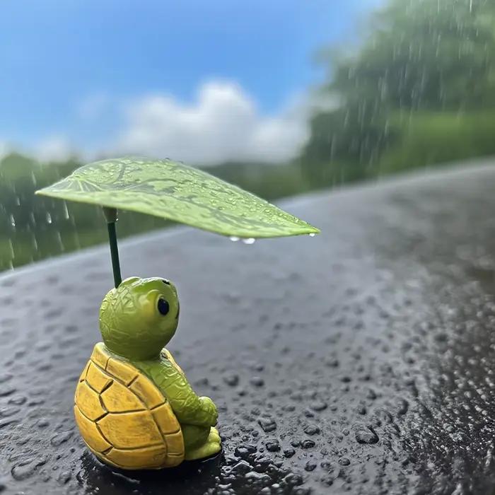 1 pièce d'ornement en résine en forme de petite tortue mignonne