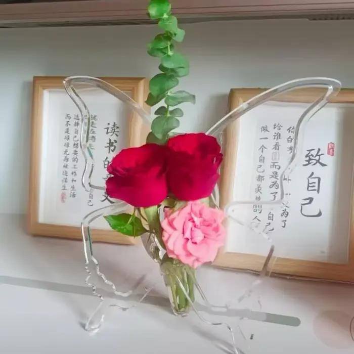 Vase à fleurs papillon, 1 pièce, décor esthétique, Pot de fleurs, décoration de bureau, Arrangement floral, Vases floraux décoratifs papillon