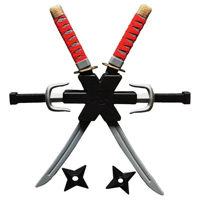 Ensemble de jouets de Cosplay de samouraï japonais pour enfants, ensemble de couteaux, jouet de fléchettes, modèle de cadeaux, Collection de jouets bizarres, 1: 1