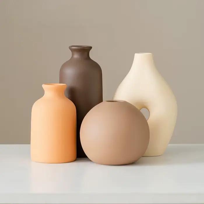 Vase en céramique Pot de fleur blanc