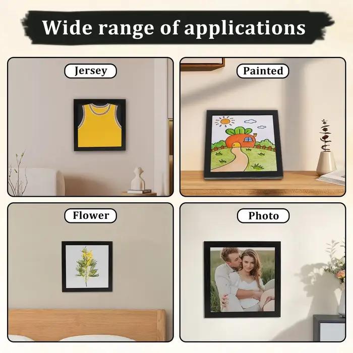 Cadre de présentation mural multifonctionnel pour maillots et objets de collection, boîte de rangement pour t-shirts