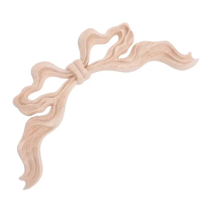 Applique murale en bois sculpté style européen nœud papillon décoration murale bois pour fête des mères et autres occasions spéciales ```
