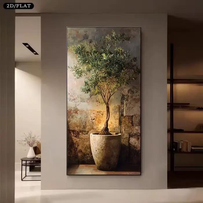 Peinture sur toile d'olivier extra large - Art