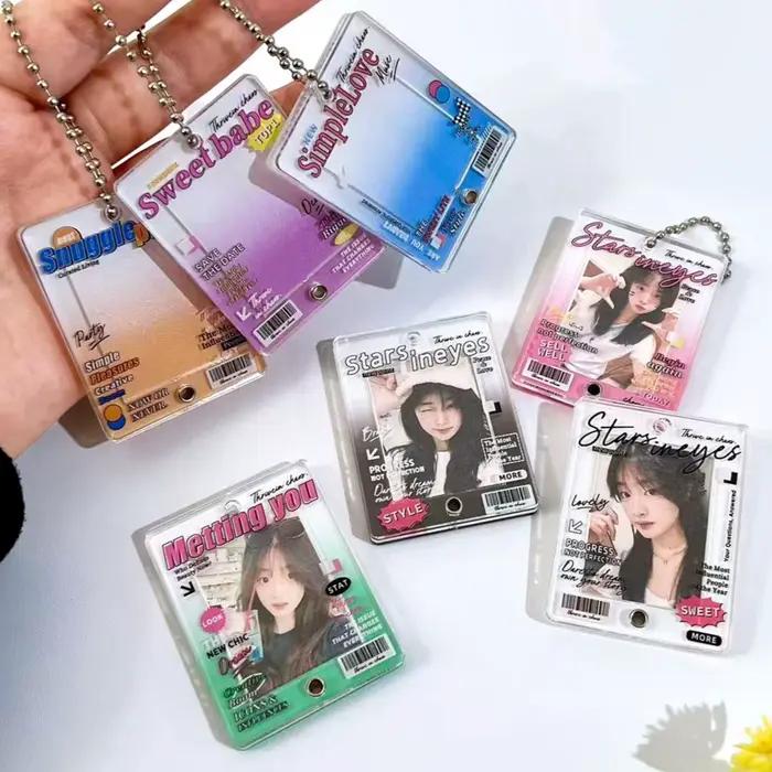 Porte-clés créatif avec cadre Photo de 1 pouce