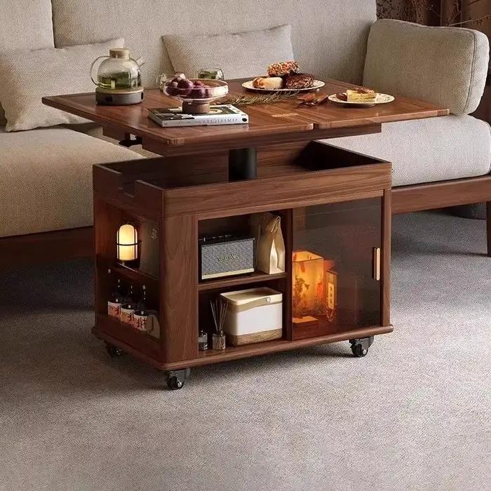 Cadre roues Table basse organisateur japonais esthétique minimaliste