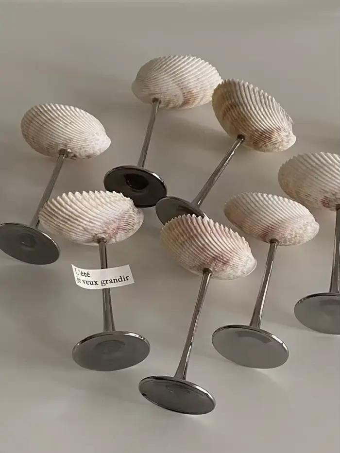Rétro créatif naturel coquille de conque grande tasse à la main Art déco Cocktail