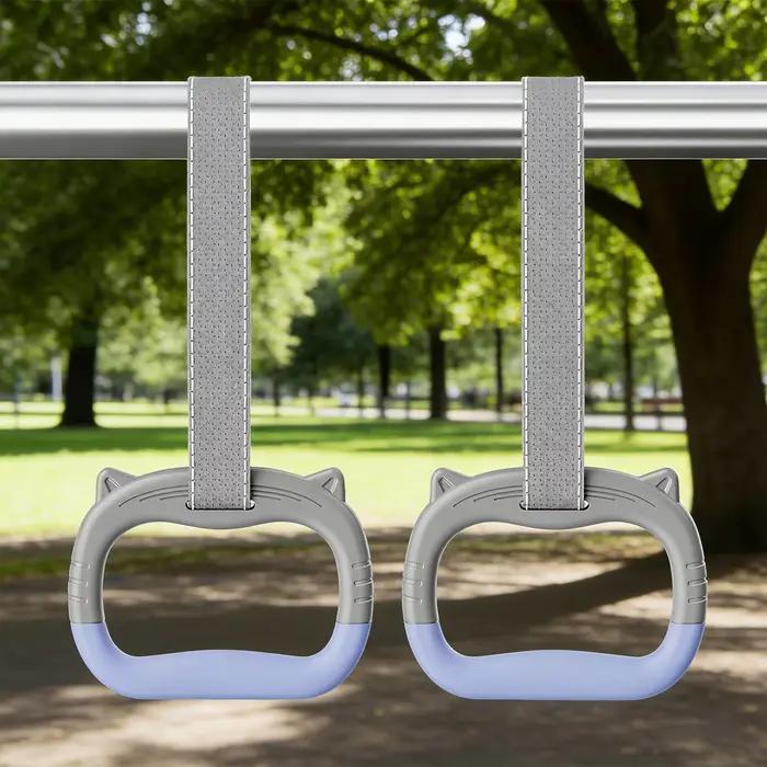 Anneaux de gymnastique pour enfants, barre horizontale réglable avec sangles de suspension pour tractions intérieures, hamac de jeu, fitness et renforcement musculaire pour enfants