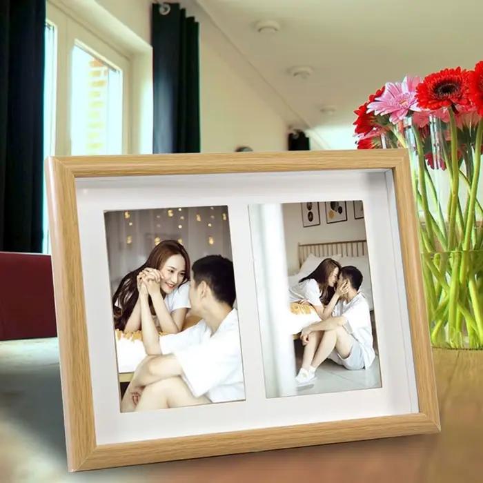Cadre Photo de Collage moderne de 6 pouces, cadre Photo debout en bois, haute définition, cadres de mariage durables, décor de bureau