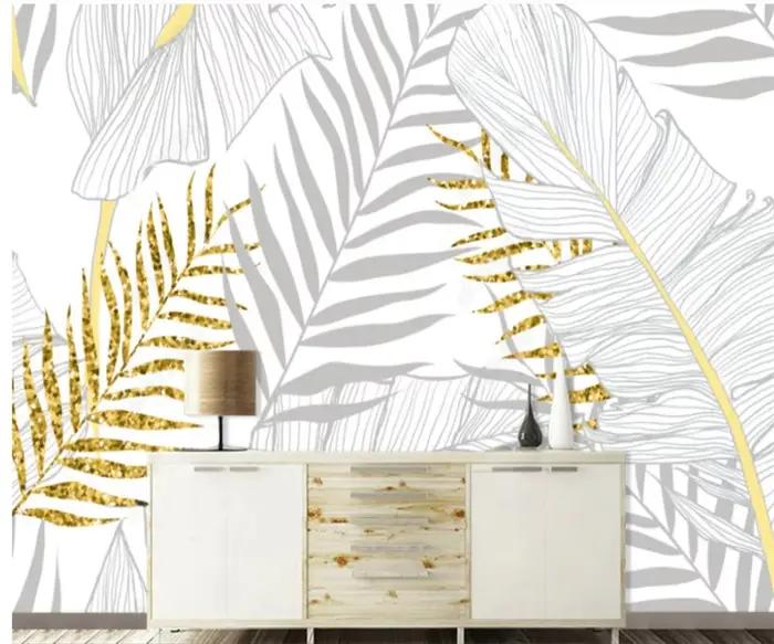 Papier peint mural personnalisé Feuilles de plantes tropicales