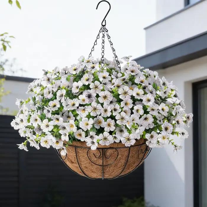 Panier suspendu pour fleurs artificielles
