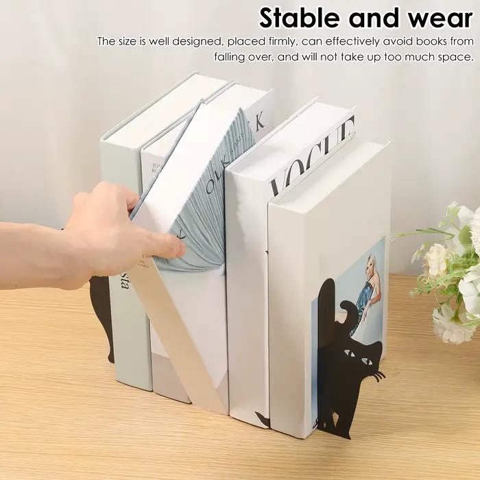 Serre-livres en métal décoratif en forme de chat pour bureau