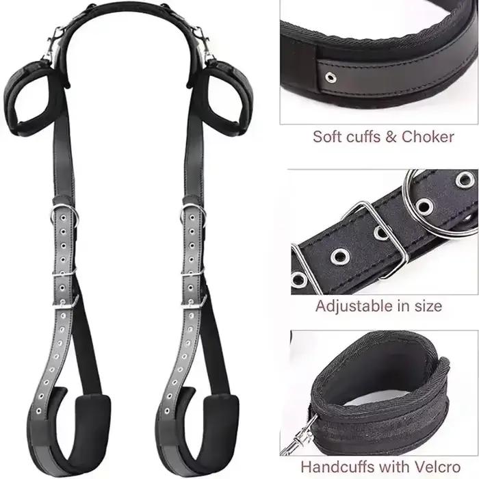 Menottes sexuelles BDSM, contraintes, jambes ouvertes, chevilles, harnais de Bondage SM, sangles de bandage de lit, jouet sexuel d'esclave, Kits d'accessoires érotiques