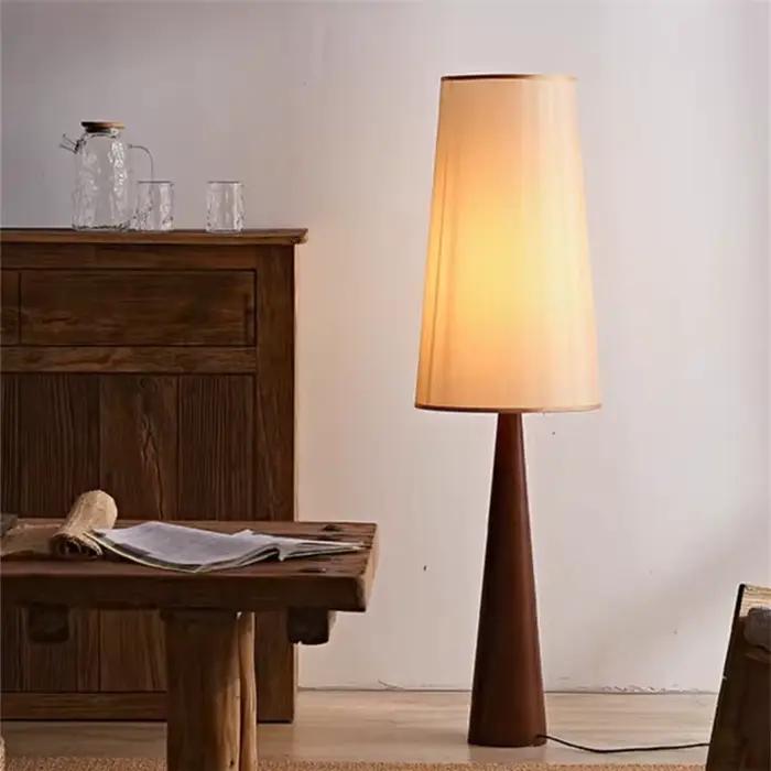 Lampadaire moderne du milieu du siècle Designer Wabi Sabi lampadaire rustique en bois naturel pour salon chambre lampadaire de chevet