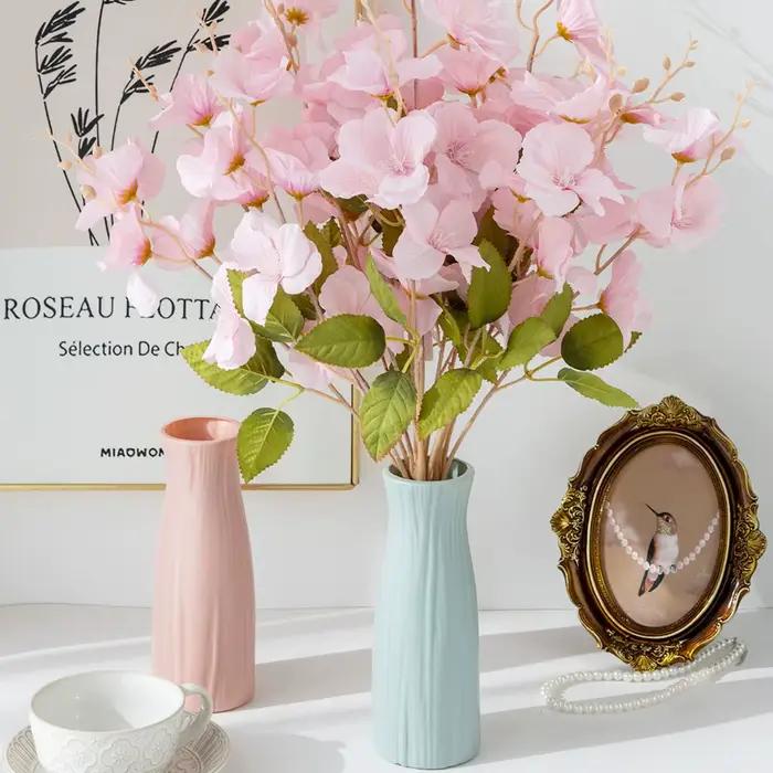 Vase en plastique Imitation céramique Pots de fleurs mariage maison extérieure Table de jardin bricolage cadeau bonsaï Festival fête cour décoration