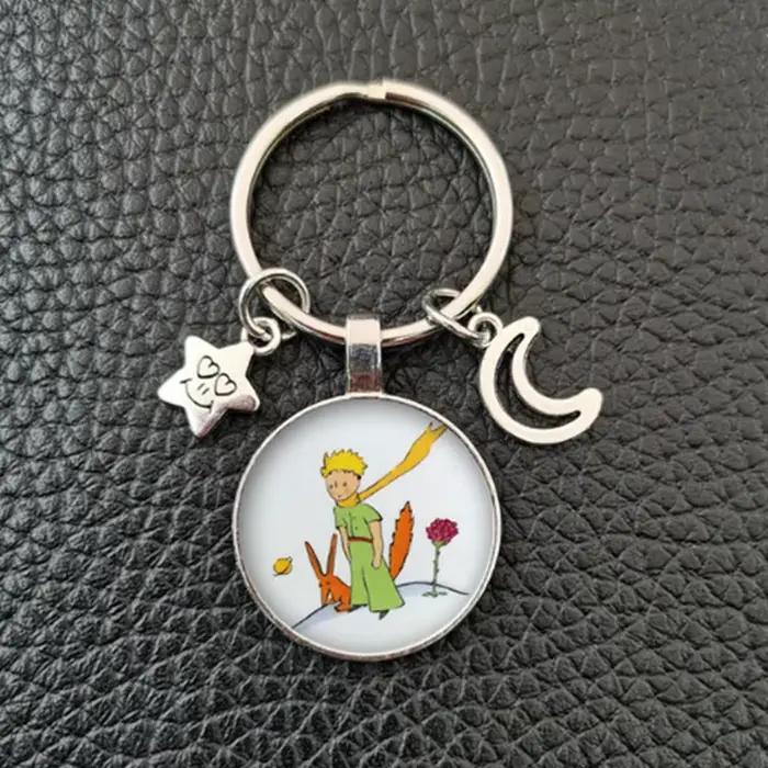 Porte-clés avec pendentif en verre cabochon
