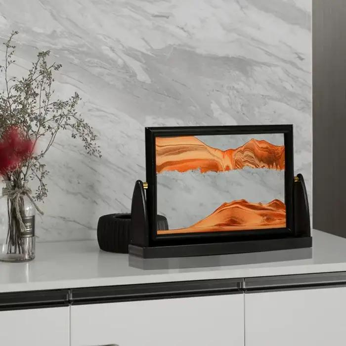 Tableau d'art en sable mouvant rotatif