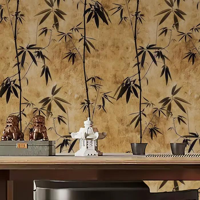 Papier peint en bambou de style chinois