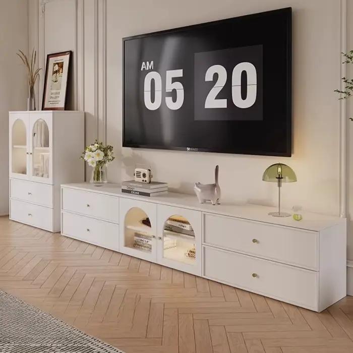 Meuble Tv ornement blanc