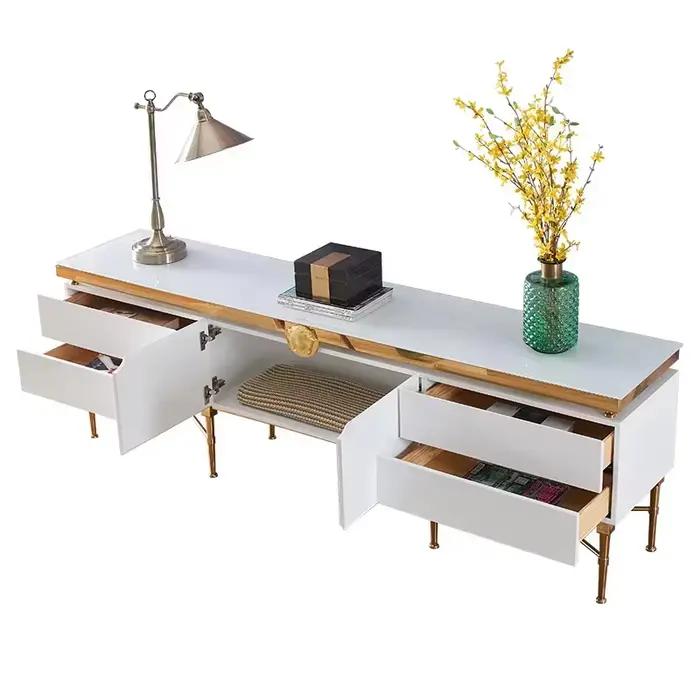 Arche au sol en acier inoxydable pour table TV