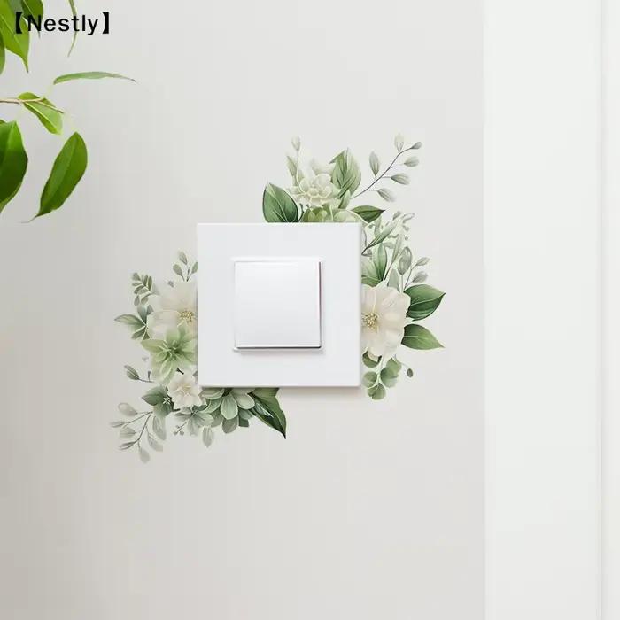 Autocollants romantiques en forme de fleurs pour la décoration de chambre, décorations amusantes pour la maison des filles〔Nest〕